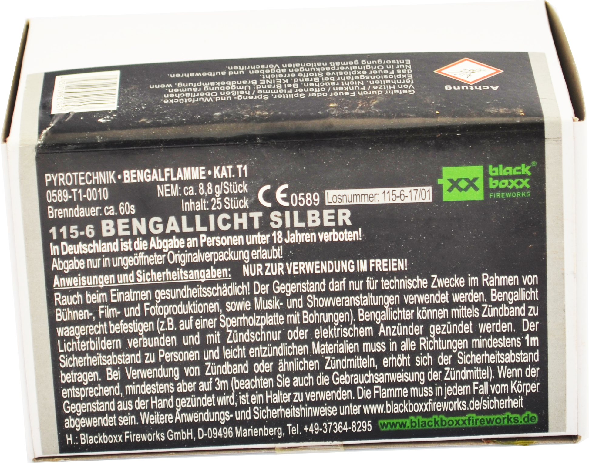 Blackboxx | Bengallicht | Silber Lichterbild