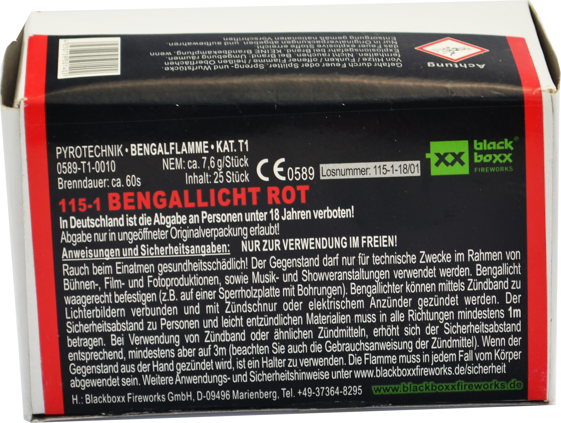 Blackboxx | Bengallicht | Rot Lichterbild