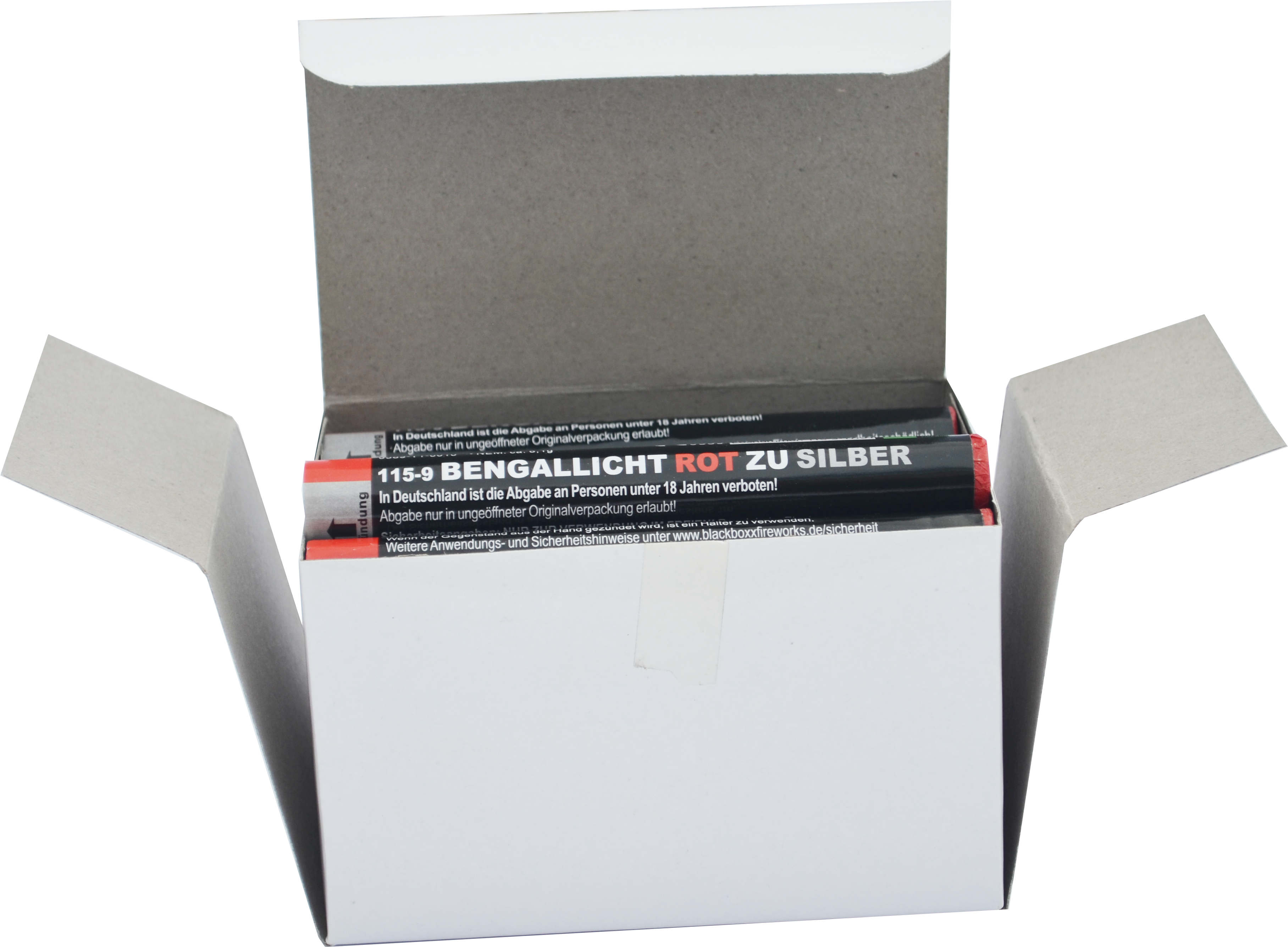 Blackboxx | Bengallicht | Rot zu Silber Lichterbild