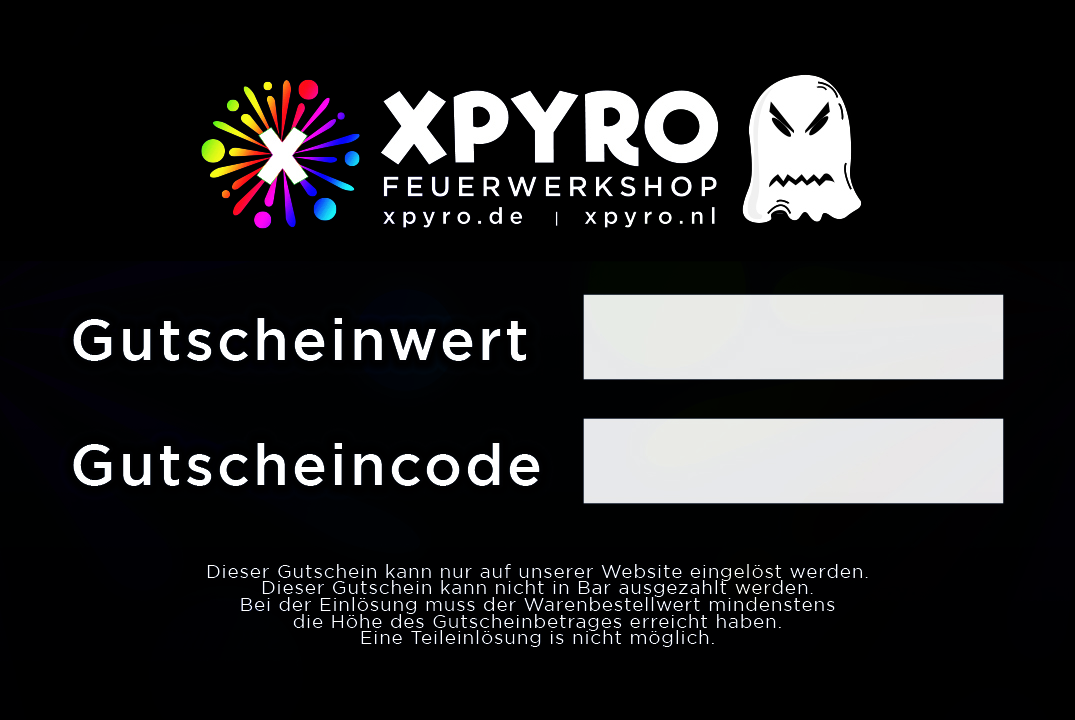 xPyro | Geschenk Gutschein - 250,00€