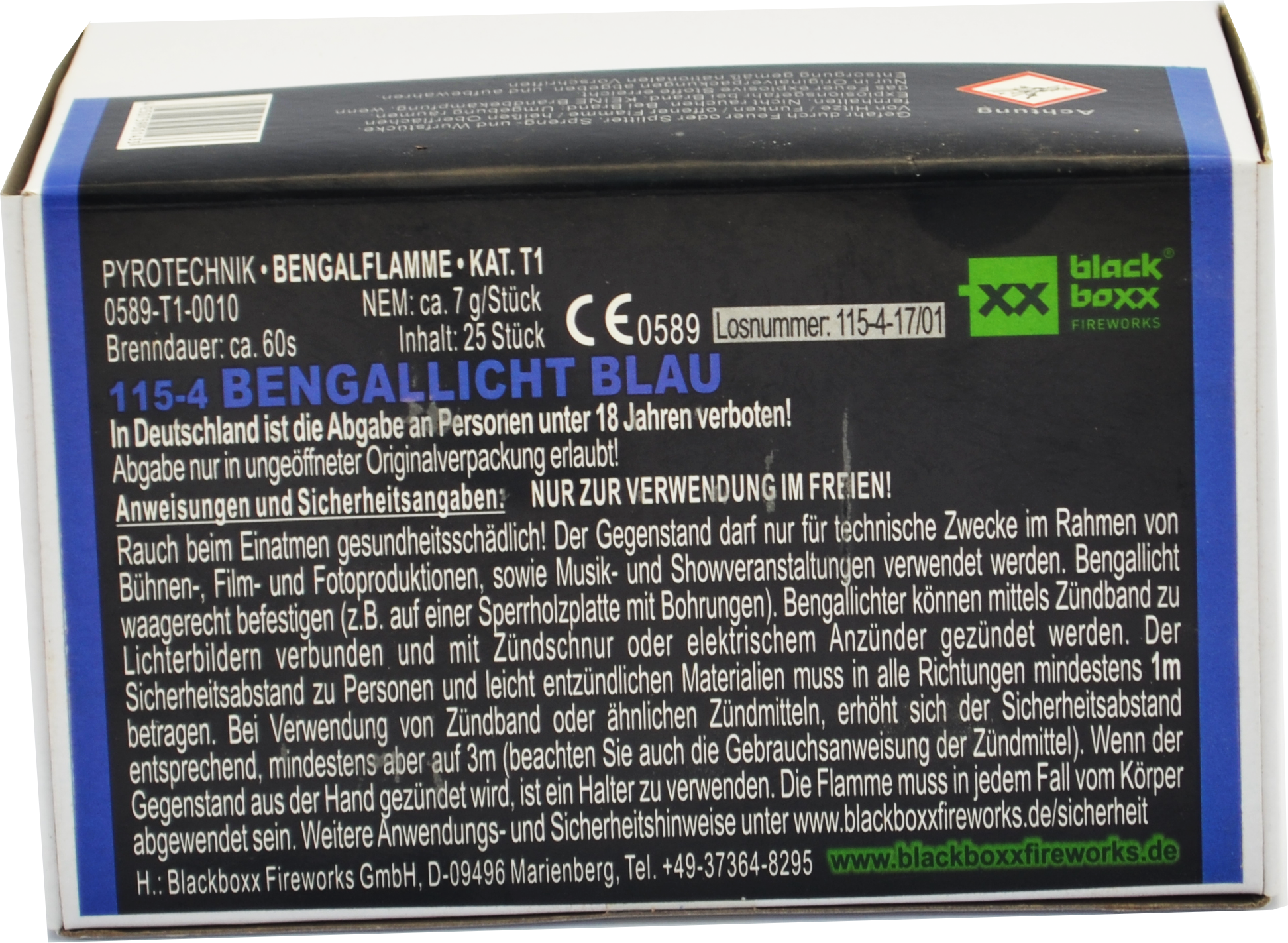 Blackboxx | Bengallicht | Blau Lichterbild