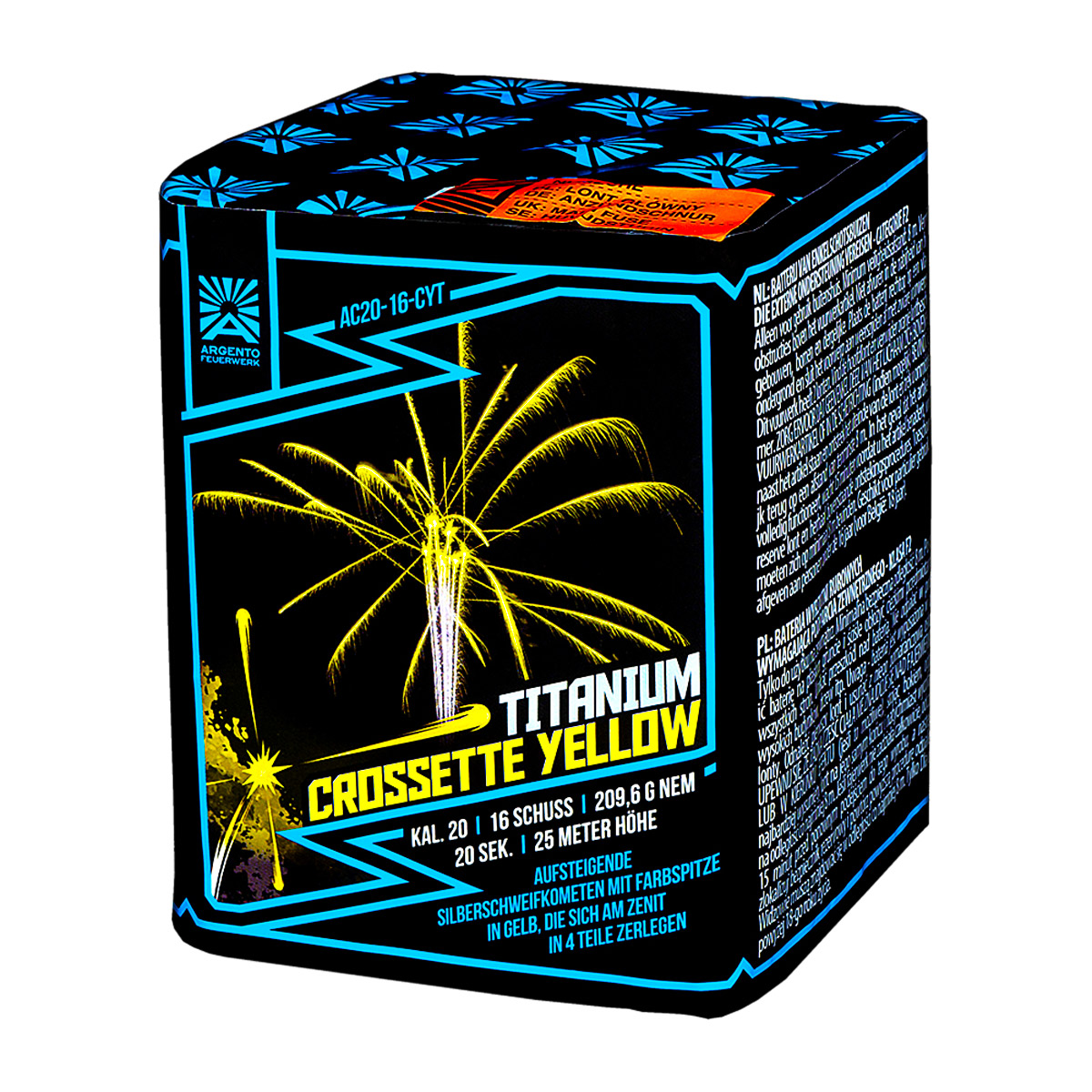 Argento | Titanium Crossette Yellow | 16-Schuss