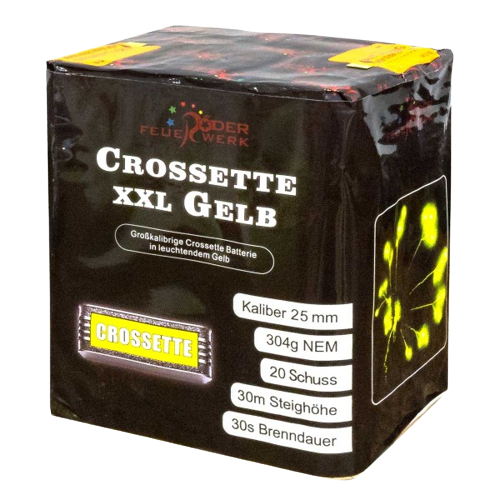 Röder Feuerwerk | Crossette XXL | Gelb | 20 Schuss