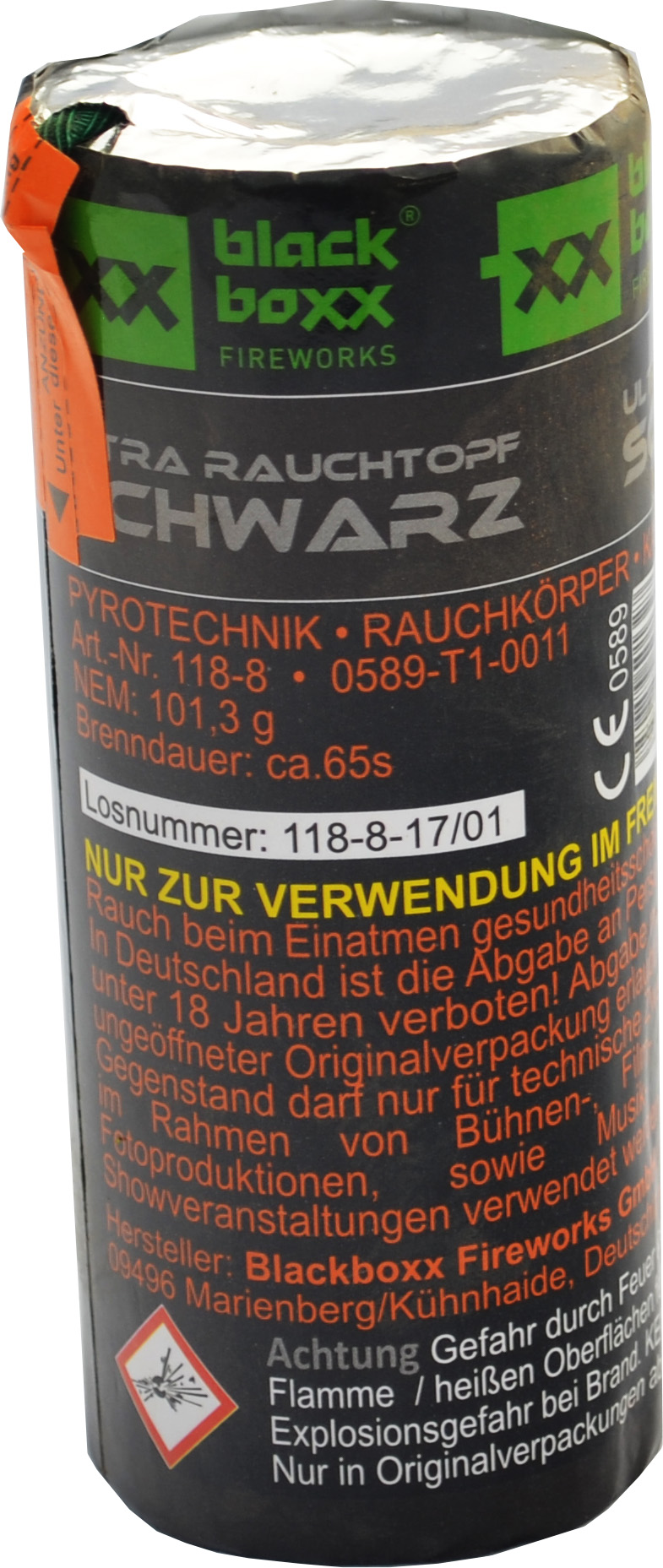 Blackboxx | Ultra Rauchtopf | Schwarz