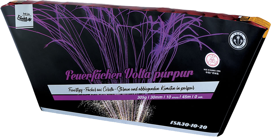 Funke | Feuerfächer Volta - Purpur | 10-Schuss 